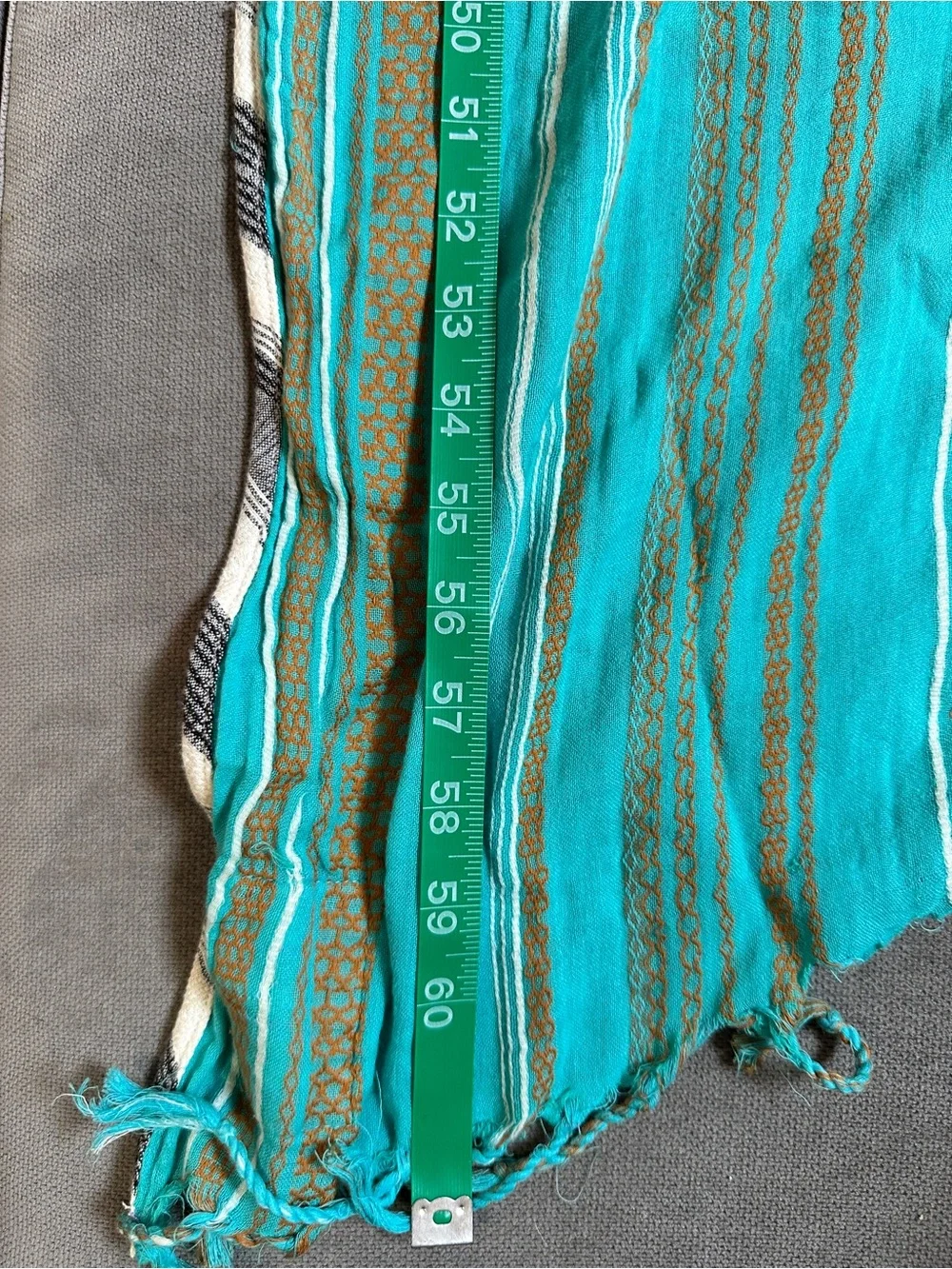 Ace & Jig Turquoise Striped Lightweight Double-layered Scarf